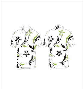 Polo de Hombre con Estampado de Hojas Botánicas, Personalizado con Estampado Completo, Manga Corta, Informal, para Golf - Product Image 1