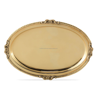 Plat ovale en laiton écoresponsable de 9 pouces, fait main, avec motifs tribaux gravés, design classique et héritage, couvercle de pot pour usage domestique et commercial
