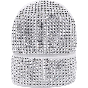 Custom Logo Black Rhinestone Beanie Hat Rib Knit Winter Warm <b>Cap</b> Women <b>Men</b> Soft Stretch Streetwear Skull <b>Cap</b> - Product Image 2