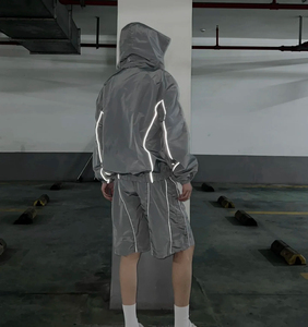 Boys Color Blocking Tracksuit Set Hooded Half-<b>Zip</b> Jacket Drawstring Shorts Quick Dry Lightweight Sporty Style Summer Wear - Product Image 3