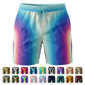 100% Cotton Material Powerlifting Quick Dry Shorts Casual Summer <b>Elastic</b> Waist Drawstring Comfortable Sportswear Shorts Men's - Product Image 1