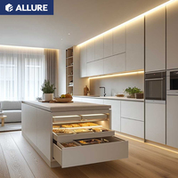Porte en dalle moderne Allure, finition laquée, design personnalisé, armoire de cuisine minimaliste de luxe pour le marché américain