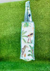 Artistic Floral Embroidered Cotton <b>Tote</b> With <b>Padded</b> Quilting And Shoulder Carry Design For Contemporary Casual Fashion - Product Image 2