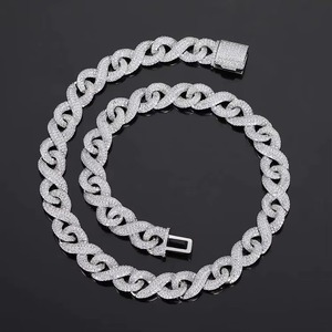Collier en Moissanite Diamantée le Plus Vendu, Bijou Unisexe de Luxe Hip Hop, Chaîne à Maillons Entièrement Sertie de Breloques, Cadeau de Mariage à Prix d'Usine - Product Image 3