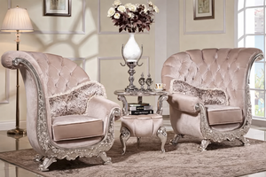 Sillón de respaldo alto a medida para decoración de interiores de lujo, sillas con respaldo ovalado tallado en oro, sillas personalizadas para sala de estar - Product Image 6