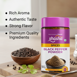 House of Pansari Shasha 100g Pimienta Negra Fresca Especias y Hierbas Crudas con 15 Meses de Duración - Product Image 4