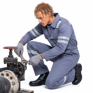 Combinaison de travail haute visibilité 2027 Labor Works, 65% coton, 35% polyester, combinaisons de travail unisexes, combinaisons de chantier personnalisées avec votre logo - Product Image 6