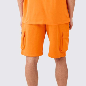 Summer Men's High Street Solid Terry Printed Short Sleeve T-shirt & Shorts 2-Piece Custom Casual Tracksuit Men's <b>Twin</b> <b>Sets</b> - Product Image 4