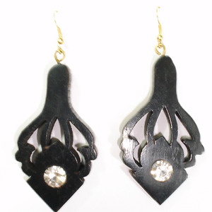 Venta al por Mayor de Aretes Colgantes AYAANS CREATIONS AC, Modelo Hecho a Mano, de Madera con Imitación de Perla y Aleación de Zinc, para Mujer, Estilo Cristiano, Moderno, para Bodas - Product Image 2