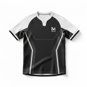 Ensembles d'uniformes de rugby personnalisés imprimés par sublimation à prix d'usine, maillots et shorts de rugby professionnels unisexes, séchage rapide, antibactériens - Product Image 1