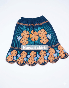 Jupe longue hawaïenne tropicale pour femme, motif floral, légère et fluide, brodée, idéale pour les vacances d'automne - Product Image 1