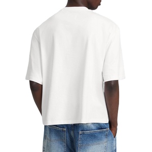 Premium Making Oversize <b>T</b>-<b>shirt</b> Men's 220g Heavyweight White Front Logo <b>Polyester</b> Anti-shrink Casual Wear Drop Shoulder <b>T</b>-<b>Shirts</b> - Product Image 2