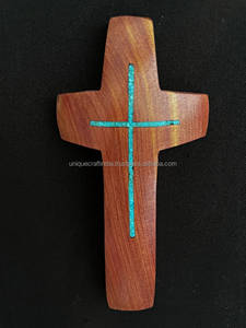 Décorations croisées luxueuses en résine de bois faites à la main et présentoir de table petites pièces pour décoration et accessoires de bureau - Product Image 4