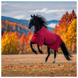 Couverture en polaire pour chevaux, vente en gros |   Drap d'hiver léger avec sangles réglables |   Housse de protection pour chevaux d'extérieur de 82 pouces - Product Image 5
