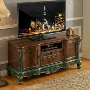 <span class=keywords><strong>Meuble</strong></span> <span class=keywords><strong>TV</strong></span> de Luxe Personnalisé en Bois Massif, Console Multimédia Classique Française, Centre de Divertissement Antique pour Villa, <span class=keywords><strong>Salon</strong></span>, Hôtel (OEM) - Product Image 5