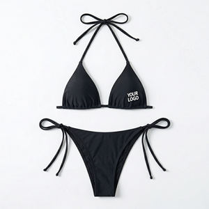 Conjunto de Bikini de 2 Piezas para Mujer, Diseño Personalizado de Lujo para Verano, Sexy, Espalda Descubierta, con Logotipo Frontal, Transpirable, de Secado Rápido, Ropa de Playa - Product Image 2