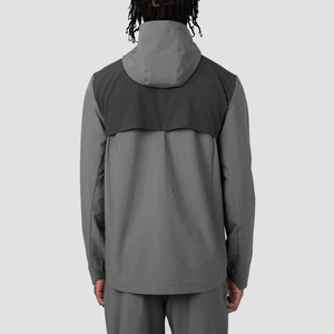 Fabricant de survêtements sportifs OEM à faible MOQ pour hommes, ensemble 2 pièces en nylon coupe-vent, veste et pantalon de survêtement unis. - Product Image 4