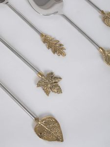 Autumn Leaf <b>Serving</b> <b>Spoon</b> Cutlery Decorative Metal <b>Serving</b> <b>Spoons</b> for Dining Table Kitchen Gifting - Product Image 5