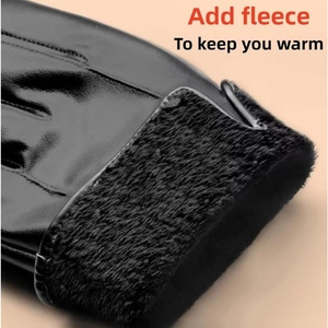 Gants décontractés unisexes de qualité supérieure fabriqués en cuir de mouton véritable avec doublure intérieure chaude pour un usage quotidien - Product Image 6