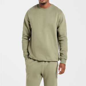 Sweat-shirt à col rond pour homme, coupe classique, en molleton, personnalisable avec logo, manches longues, couleur unie, tricoté, à prix bas, vente en gros - Product Image 1