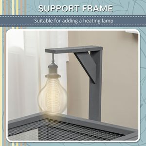 Terrario per Tartarughe Grigie da Interno con Ripiano Portaoggetti e Protezione dalle Intemperie - Product Image 5