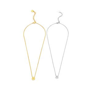 Collana con Ciondolo Lettera N in Acciaio Inossidabile Placcato Oro, Catena Minimalista Unisex per Uso Quotidiano - Product Image 1