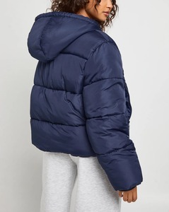 Factory Direct Thick Warm Down <b>Coat</b> <b>Winter</b> Cotton-<b>padded</b> Solid Color Embroidered Logo Full Sleeve <b>Women</b> Puffer Jacket - Product Image 3