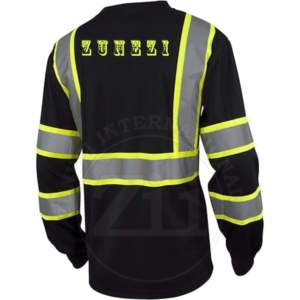 Chemise de sécurité ignifuge, classe 1 ANSI, LED clignotante, imperméable, respirante, légère, manches longues, logo personnalisable, réfléchissante - Product Image 2