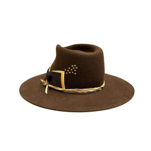 Sombrero Vaquero con Lentejuelas, Moderno y Popular, Estilo Occidental Clásico para Hombres y Mujeres, para Viajes, Deportes y Uso Casual de Verano, de Fieltro Estampado - Product Image 5