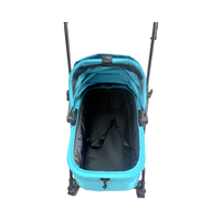 Poussette pour chien pliable légère et confortable à 4 roues en aluminium, amortisseurs, pliage à une main, capacité de charge de 20 kg, brevetée