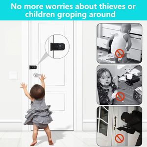 Cerradura de Combinación sin Llave para Puertas Plegables, Armarios y Muebles con Pestillo Giratorio y Código de Zinc - Product Image 4