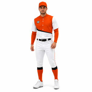 Ensemble d'uniformes de baseball personnalisés 100 % polyester, imprimé par sublimation, taille élastique, motif 3D, logo personnalisé sur le devant, séchage rapide, respirant - Product Image 5