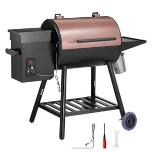 Griglia elettrica a pellet 8 in 1 con affumicatore, area di cottura di 456 pollici quadrati per cucinare all'aperto in giardino - Product Image 1