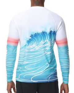 Long <b>Sleeve</b> Men's Shirt UPF 50+ Swim Beach UV Sun Protection Fishing <b>Base</b> <b>Layer</b> (Big & Tall) Stretch Fit Activewear - Product Image 3