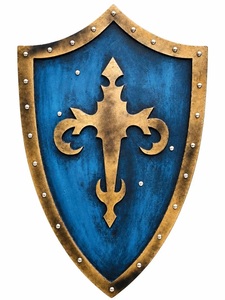 Chevalier médiéval fait main |   Décoration murale Armure Bleue Dorée, Accessoire - Product Image 2