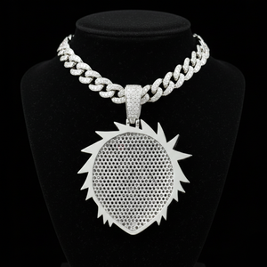 จี้รูปนักรบสีส้มประดับเพชรแบบ Iced Out เครื่องประดับจี้และชาร์มคุณภาพสูง VVS มอยส์ซาไนต์ เงินแท้ 925 สไตล์ฮิปฮอป - Product Image 2