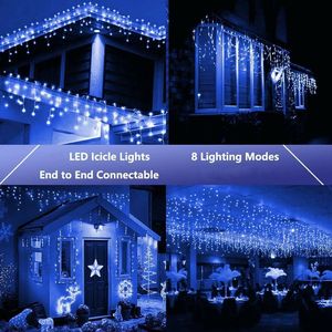 LED Fairy Curtain <b>Icicle</b> <b>Lights</b> for Wedding and Party Indoor and Outdoor Christmas Decorations - Product Image 4