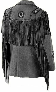 Luxury Modern Men’s Fringe Leather <b>Jacket</b> Elegant Western <b>Suede</b> Coat with Tassel Design Custom Size Bulk & OEM Supply - Product Image 2