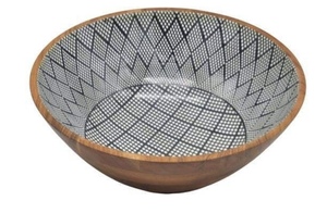 Bol en bois artisanal sur mesure, de haute qualité, en bois de manguier biologique, ensemble de service pour salade, bol décoratif époustouflant pour servir la salade - Product Image 3