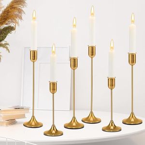 Porte-bougie en métal, décoration minimaliste moderne pour la maison, élégant support à bougie en métal noir pour table à manger, salon - Product Image 5
