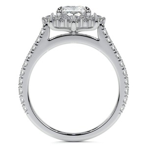Radiant Cut Moissanite <b>Ring</b> 925 Sterling <b>Silver</b> White Gold Plated <b>Solitaire</b> Engagement <b>Ring</b> Elegant Bridal Wedding Promise <b>Ring</b> - Product Image 2