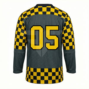 Camiseta de Hockey sobre Hielo al por Mayor, Tejido de Malla de Poliéster Resistente, Unisex, Ajuste para Adultos, Manga Corta, Transpirable, Tallas Grandes - Product Image 3