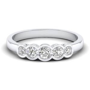 REYES – bague d'éternité élégante en argent Sterling 925, coupe ronde, 0.3 carats, Moissanite, pour femmes, bijoux de promesse de mariage - Product Image 5