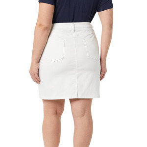 Factory Custom-Made Women's Long Denim Skirt Youth Fashion Style Breathable Casual Print Embroidery Logo Waist All Seasons - Product Image 3