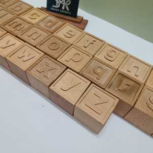 Premium Wooden Letter <b>Building</b> <b>Blocks</b> Handmade Educational Toy for Reading Skills Preschool Activities and Gift Giving - Product Image 3