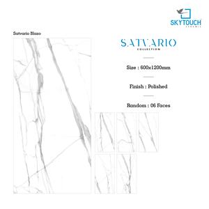 Azulejos de cerámica esmaltada con vetas de mármol blanco gris de 600x1200 mm, azulejos de porcelana esmaltada pulida de alto brillo para pisos. - Product Image 3