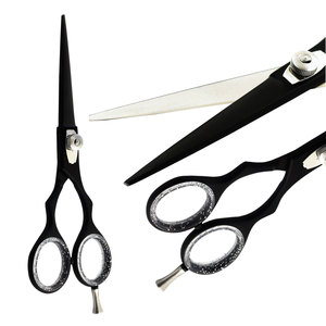 Professional Hair Scissors Stainless Steel Sharp <b>Blade</b> Long Handle Right Handed For <b>Barber</b> Use Low MOQ Training Use <b>Barber</b> Curvd - Product Image 6