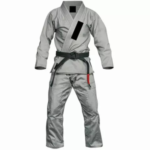 Kimono de judo unisexe pour adultes, gris, en coton respirant, léger, coupe classique, ensemble uniforme d'arts martiaux - Product Image 1