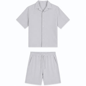 Mens Summer Short Sleeve Shirt And Shorts <b>Set</b> Casual Two Piece Loungewear Custom OEM ODM Supplier Premium Quality Apparel <b>Set</b> XL - Product Image 6