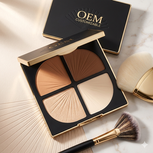 OEM Customizable Pressed Powder Bronzer Face Contour Highlighter Makeup Premium Quality <b>Sunscreen</b> <b>Waterproof</b> New Hot Sales - Product Image 2